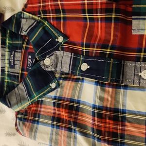 J. Crew Red White Blue Green flannel Shirt